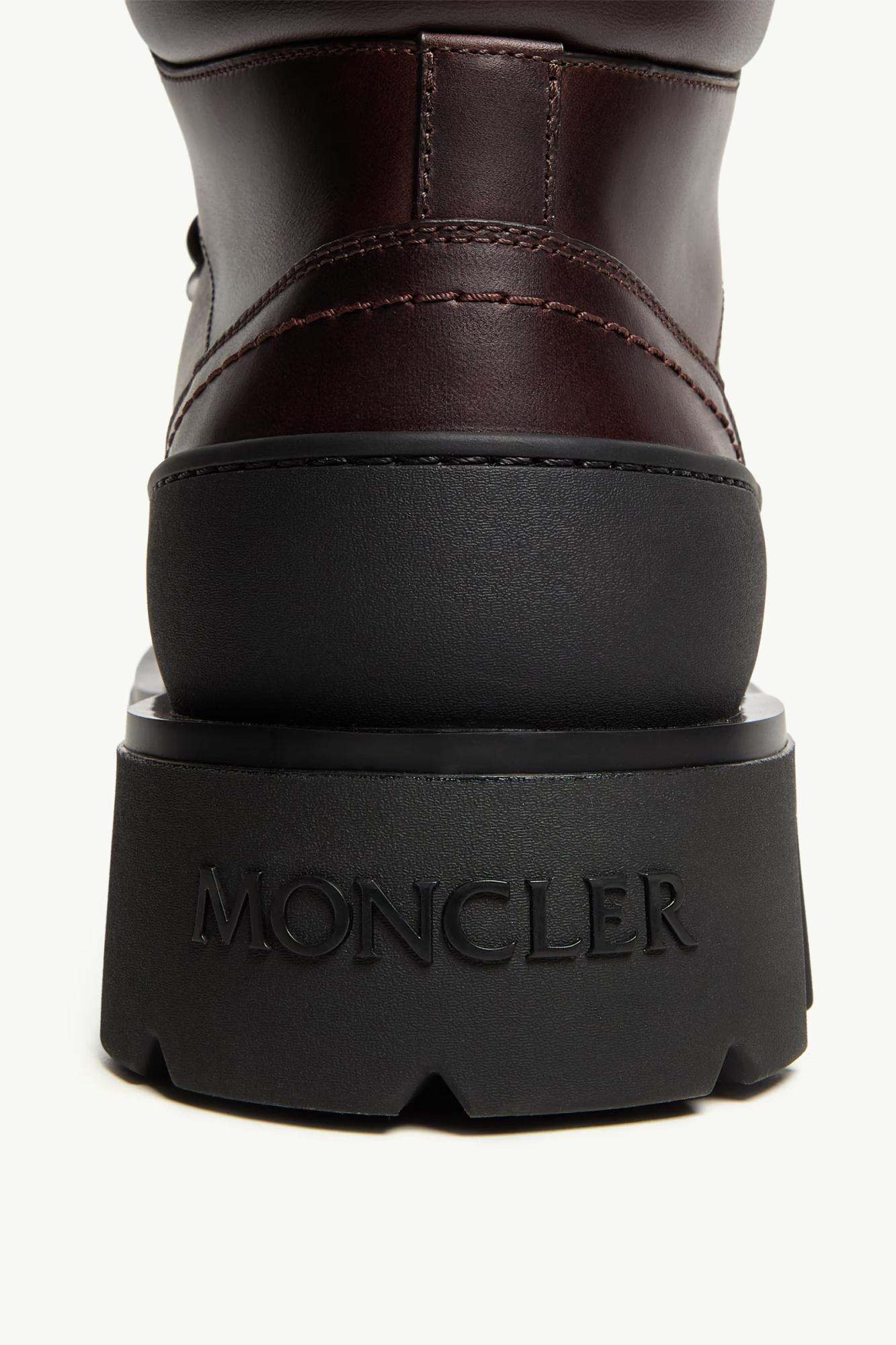 Moncler Grenoble Peak Trek Leather Hiking Boots In Animal Print
