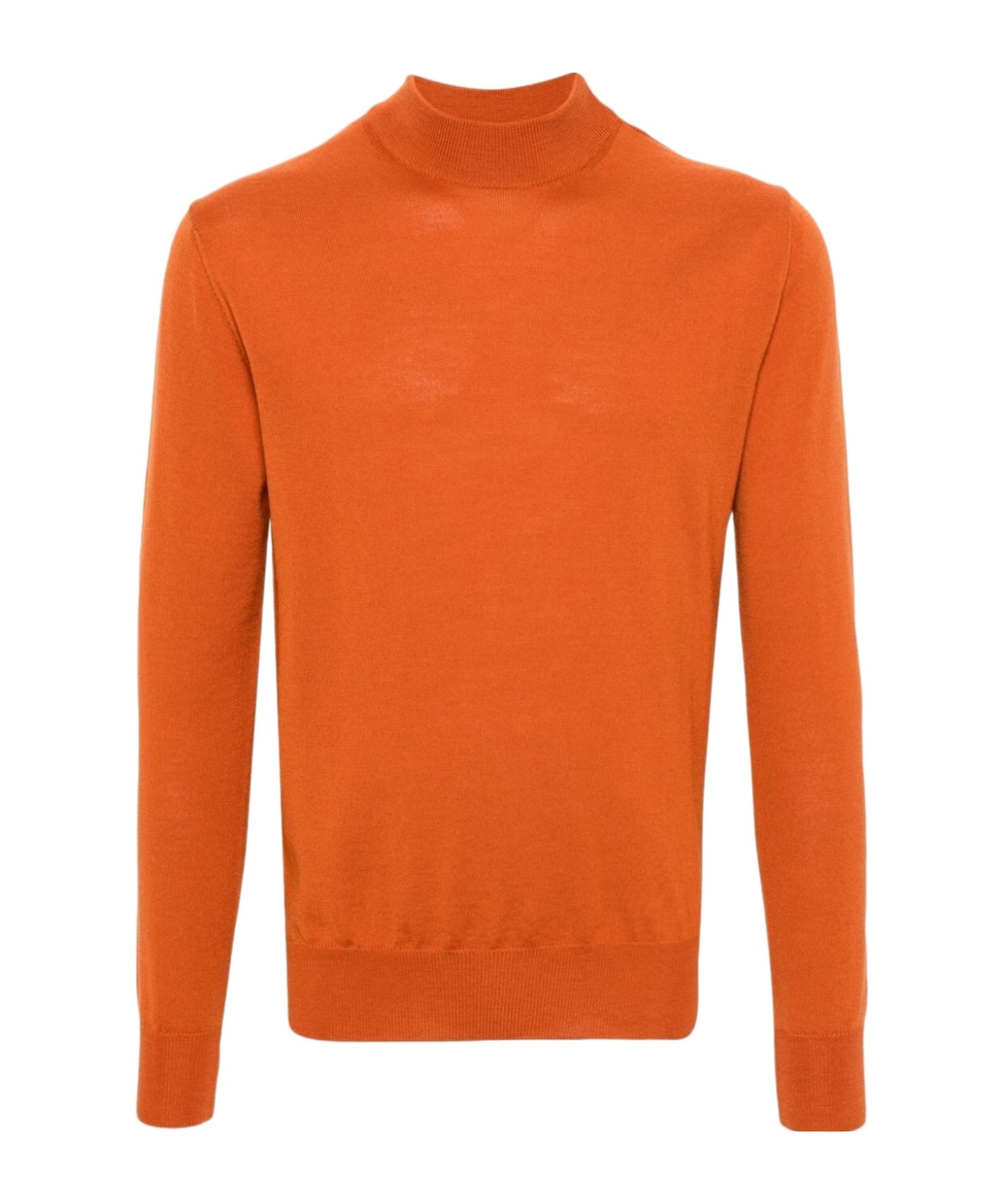 Altea Mock-neck Wool Sweater In Orange
