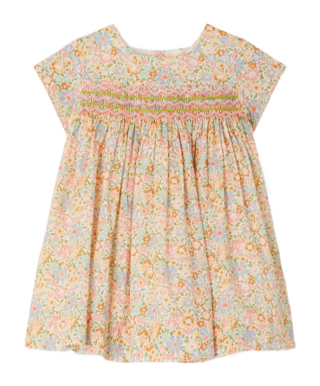 Bonpoint Short Sleeve Dress In Nude