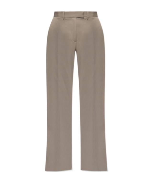 Attico Virgin-wool Palazzo Pants In Gray