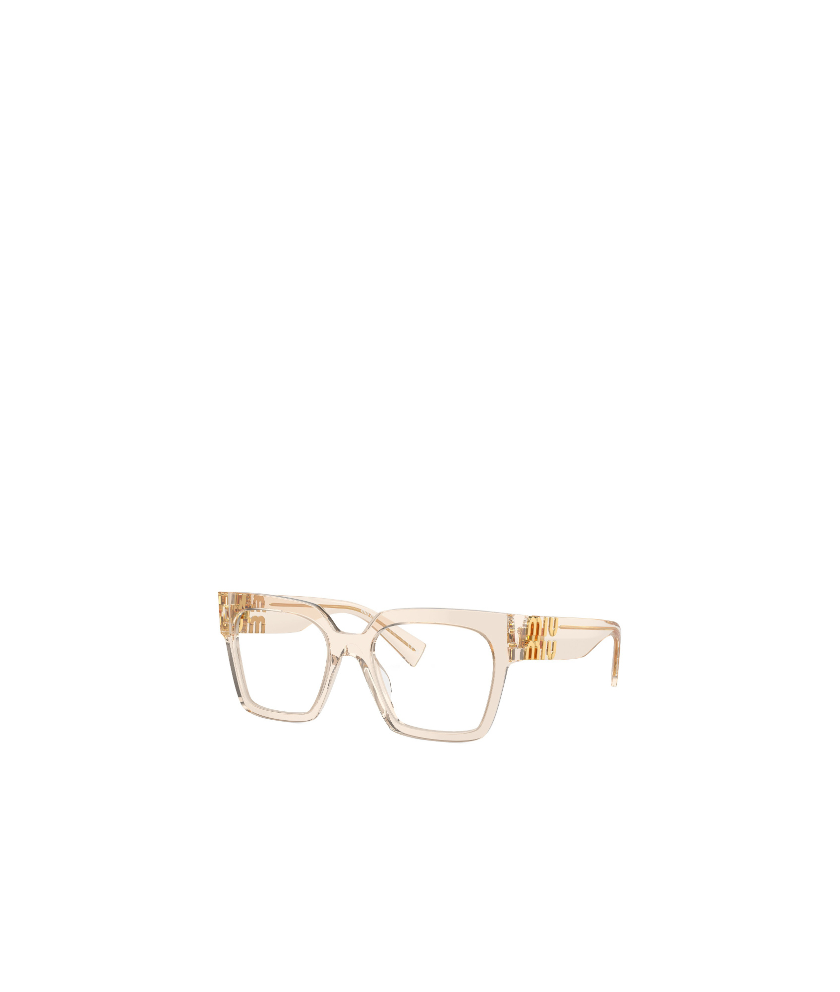 Miu Miu Logo Flat Mirror In Nude
