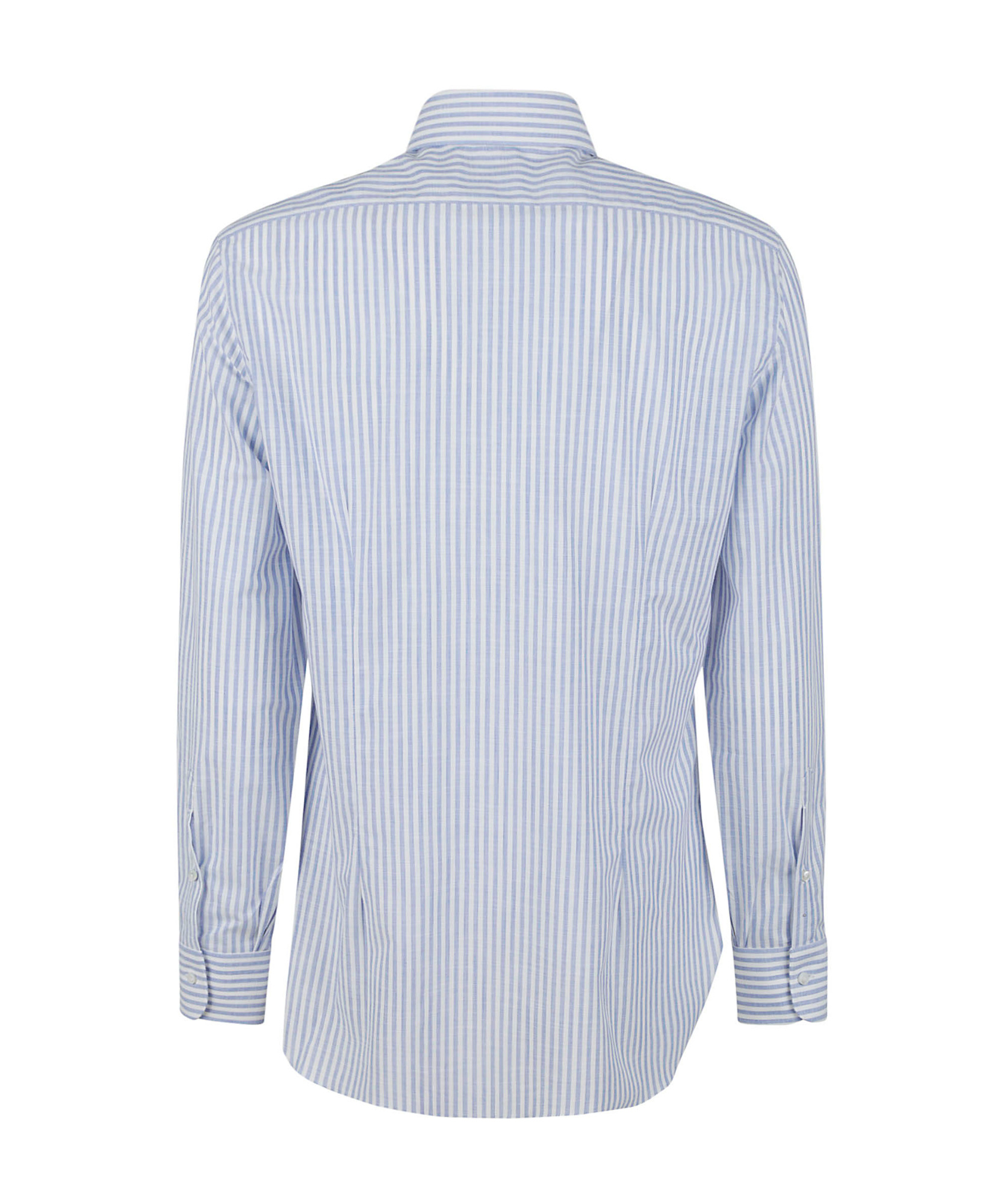 Barba Napoli Striped Long-sleeved Shirt In Gray
