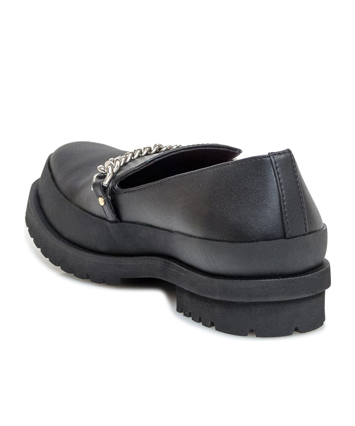 Stella Mccartney Chain Detailed Slip-on Loafers In Black