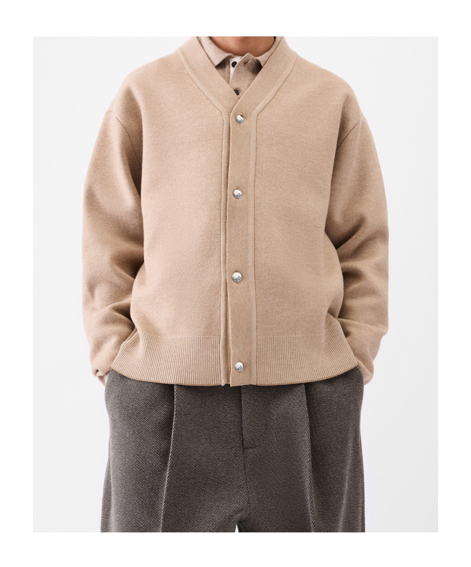Jacquemus The Doppio Cardigan In Brown