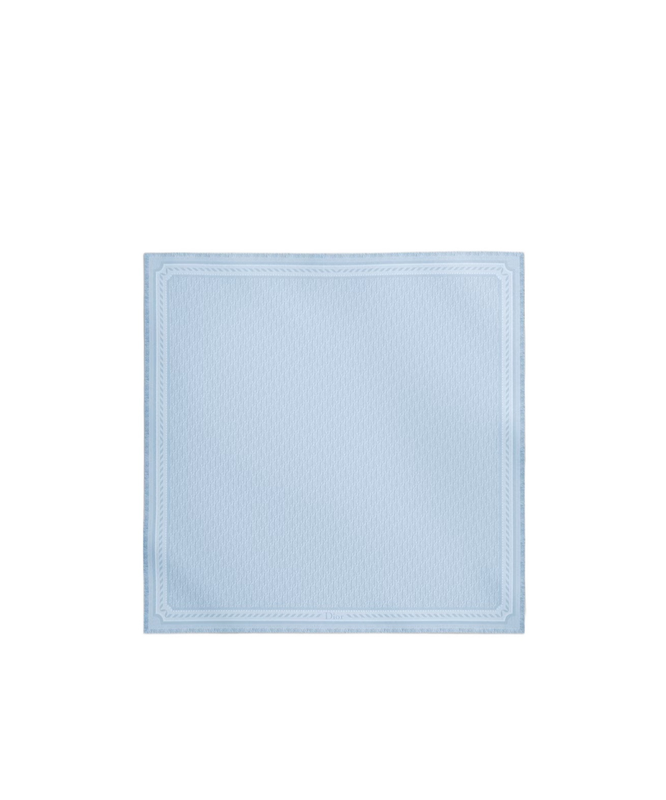 Dior Oblique Natte 70 Square Scarf In Blue
