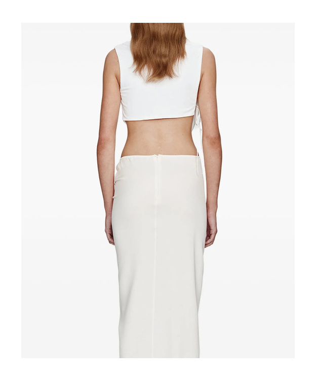 Christopher Esber Interlock Jersey Drape Top In White