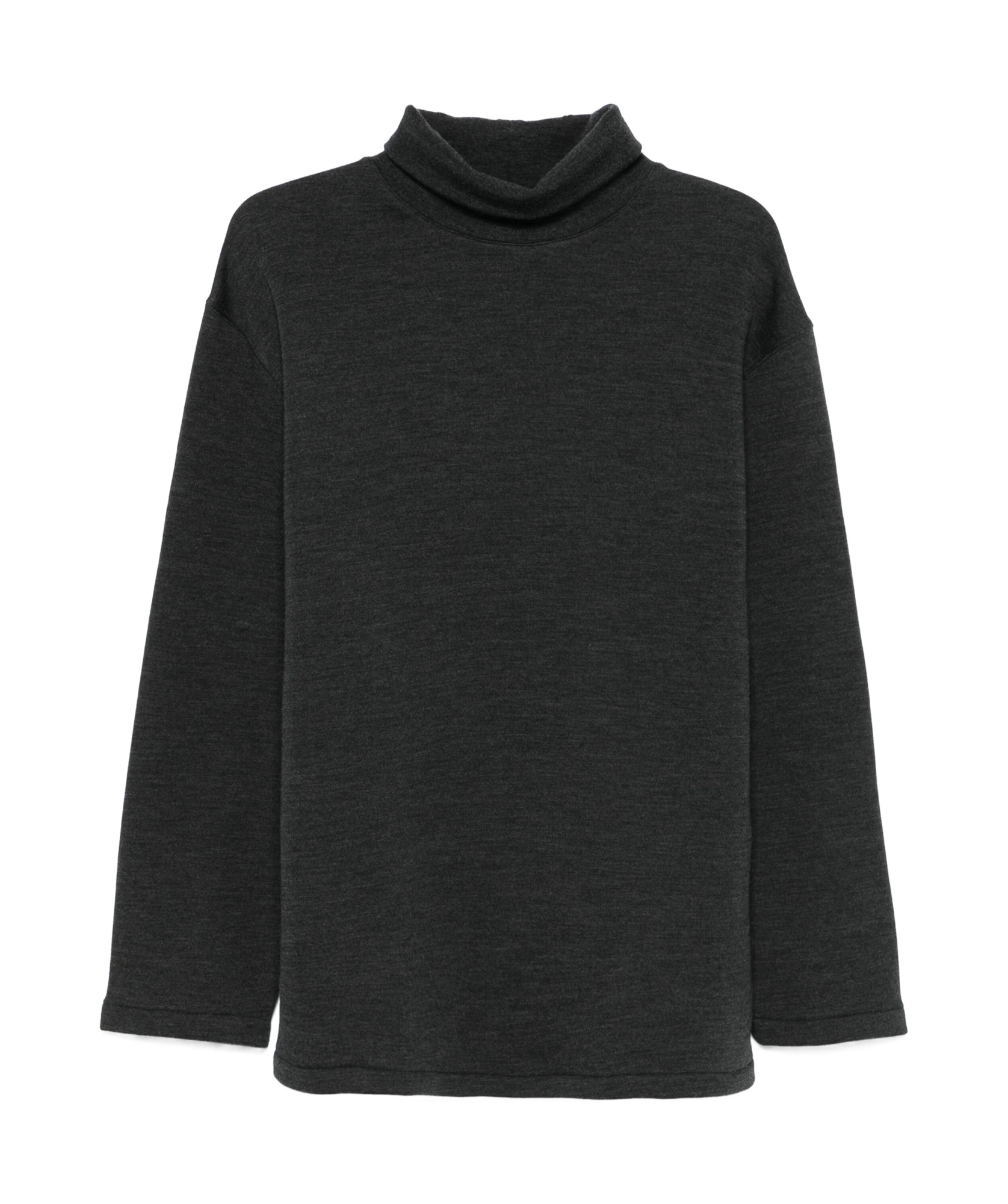 Lemaire Gray Mock Neck Sweatshirt In Black