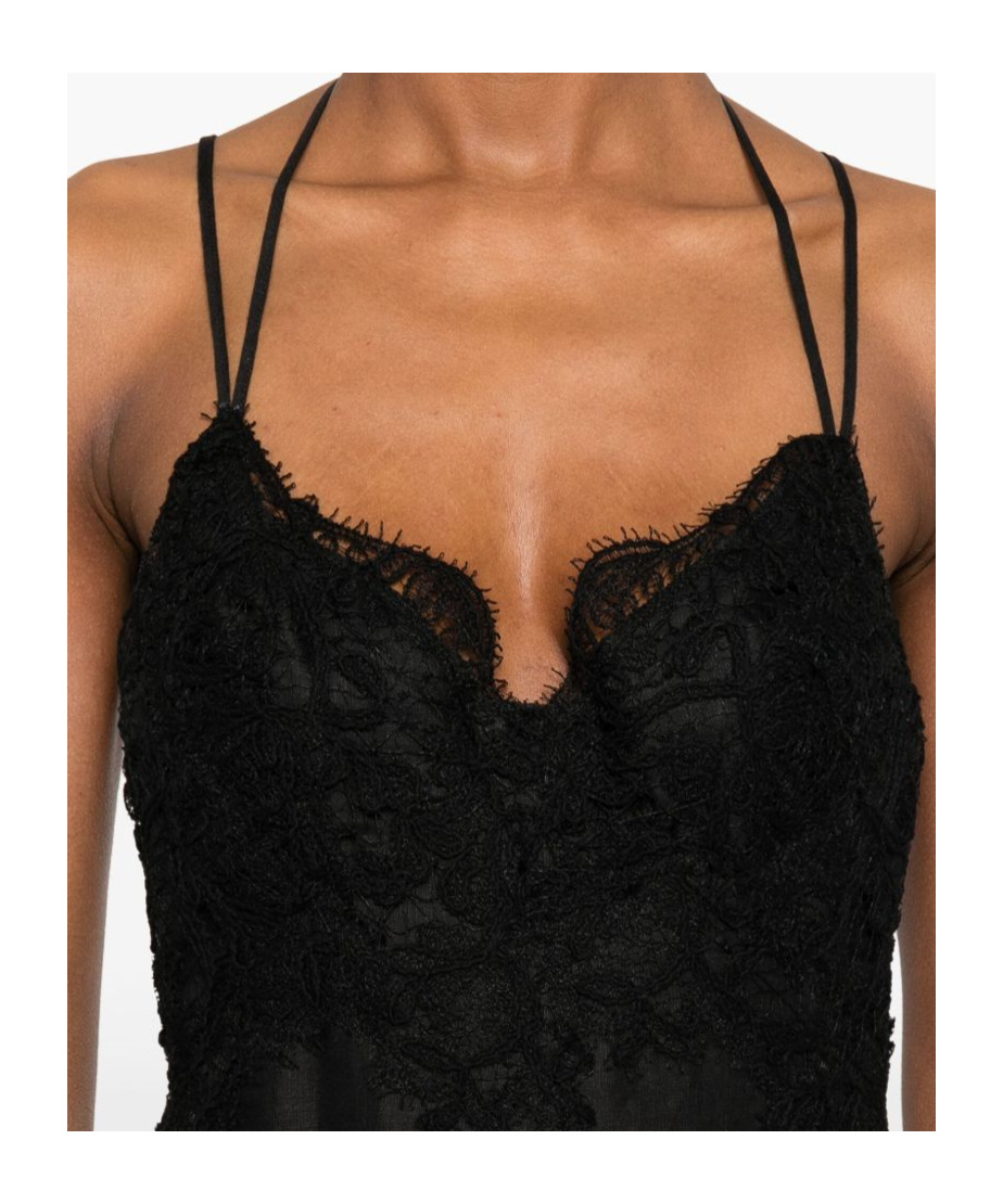 Shop Ermanno Scervino Lace-up Dress