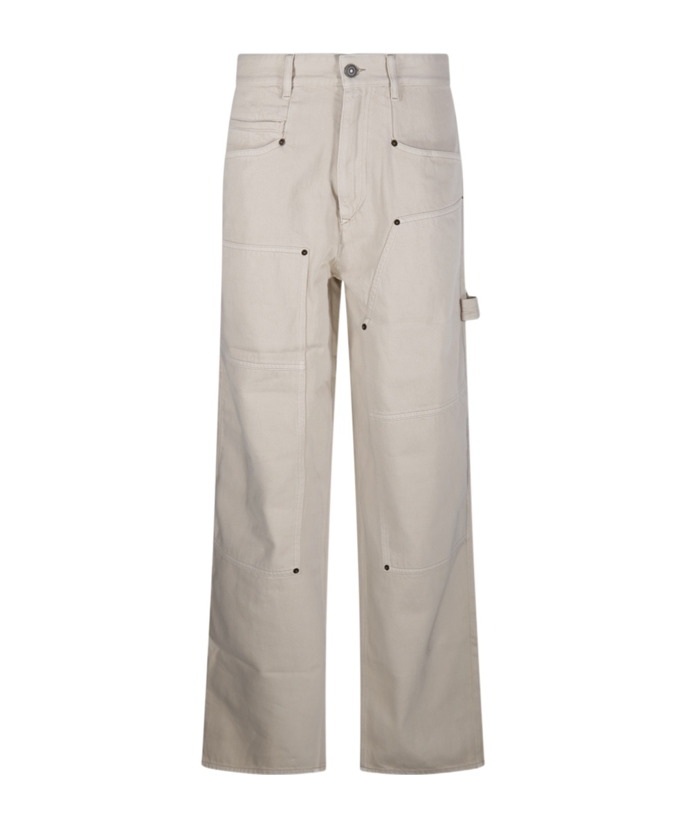 Isabel Marant Étoile Isabel Marant Etoile Ophra Loose Fit Fine Denim Jeans In Nude