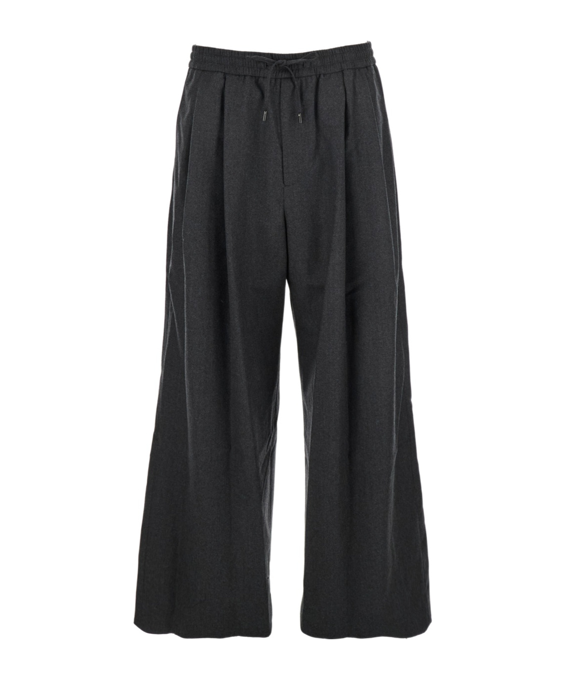 Juunj Grey Wool Pleated Trousers In Black