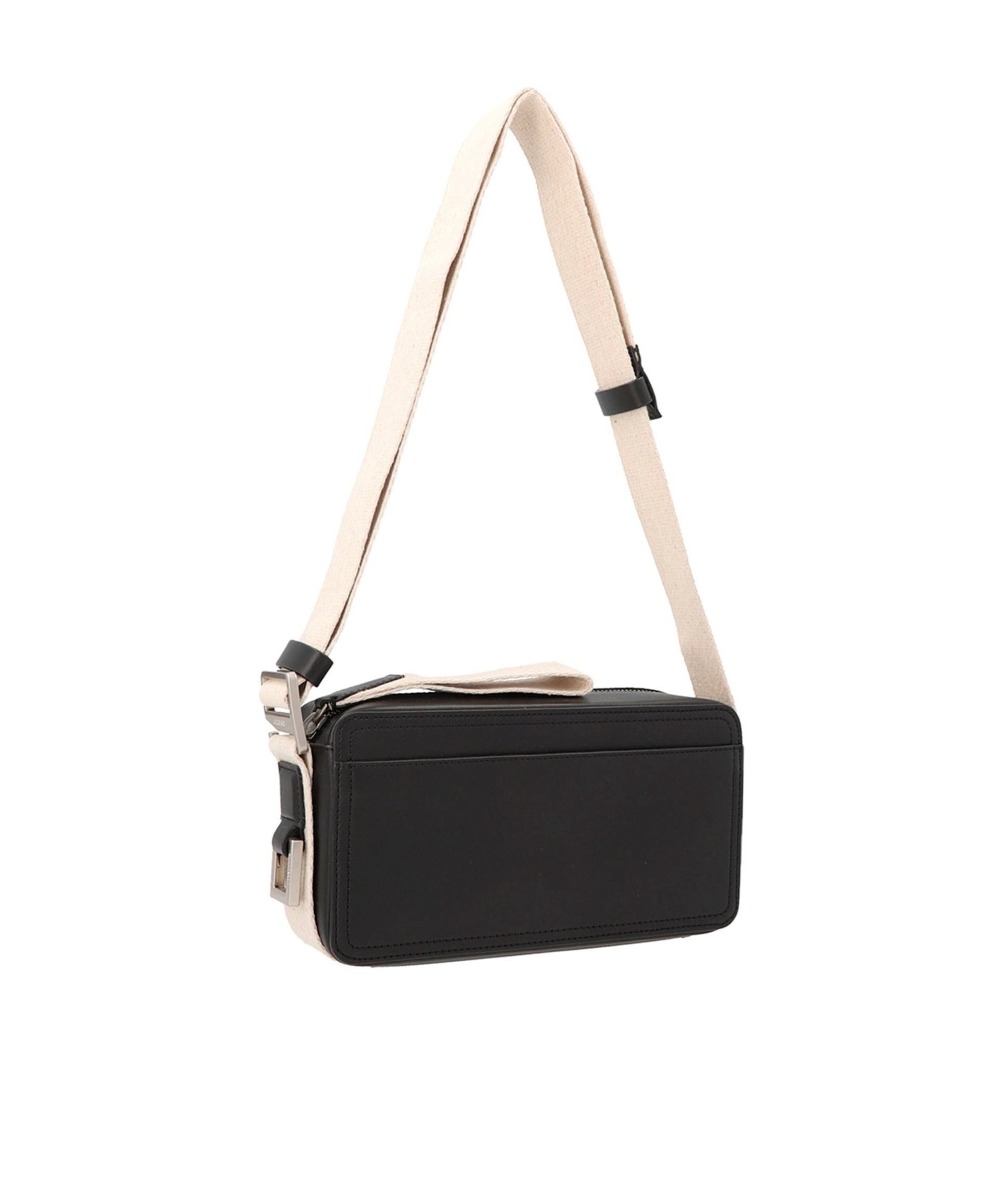 Jacquemus Le Cuerda Canvas-trimmed Leather Messenger Bag In Black