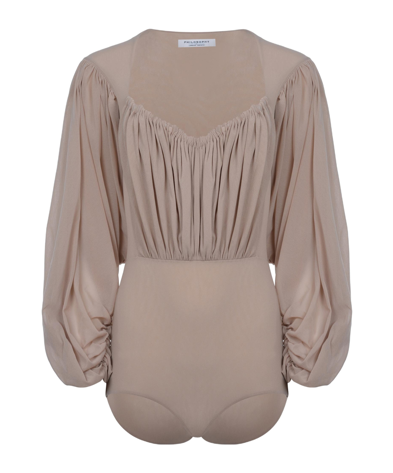 Philosophy Di Lorenzo Serafini Long-sleeved Jumpsuit In Brown
