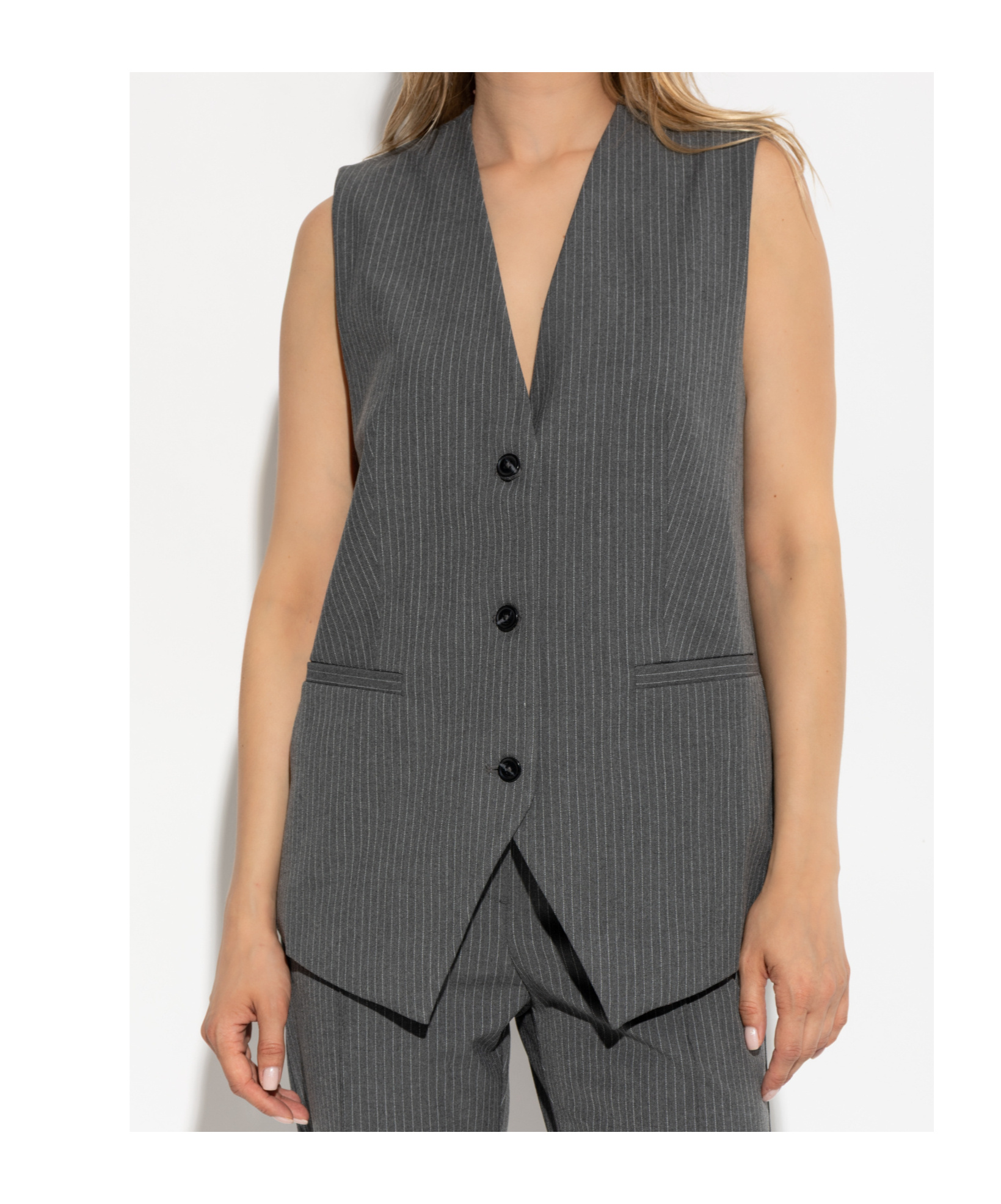Samsoe & Samsoe Sleeveless Vest In Gray
