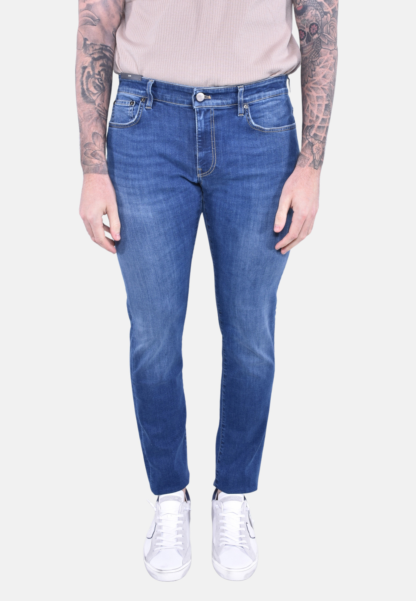 Pt Torino Slim Fit Jeans In Blue