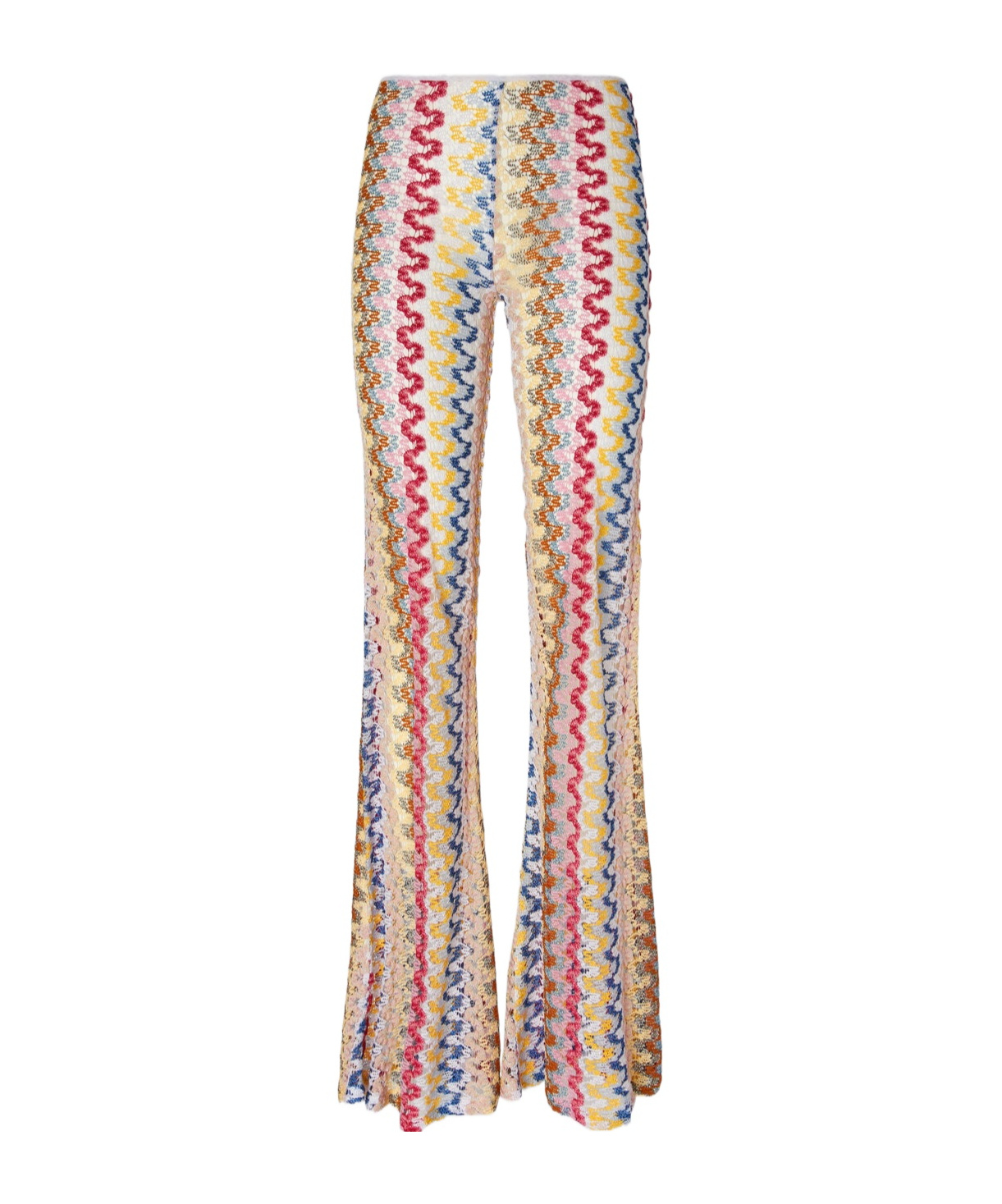Missoni Zigzag-woven Trousers In Pink