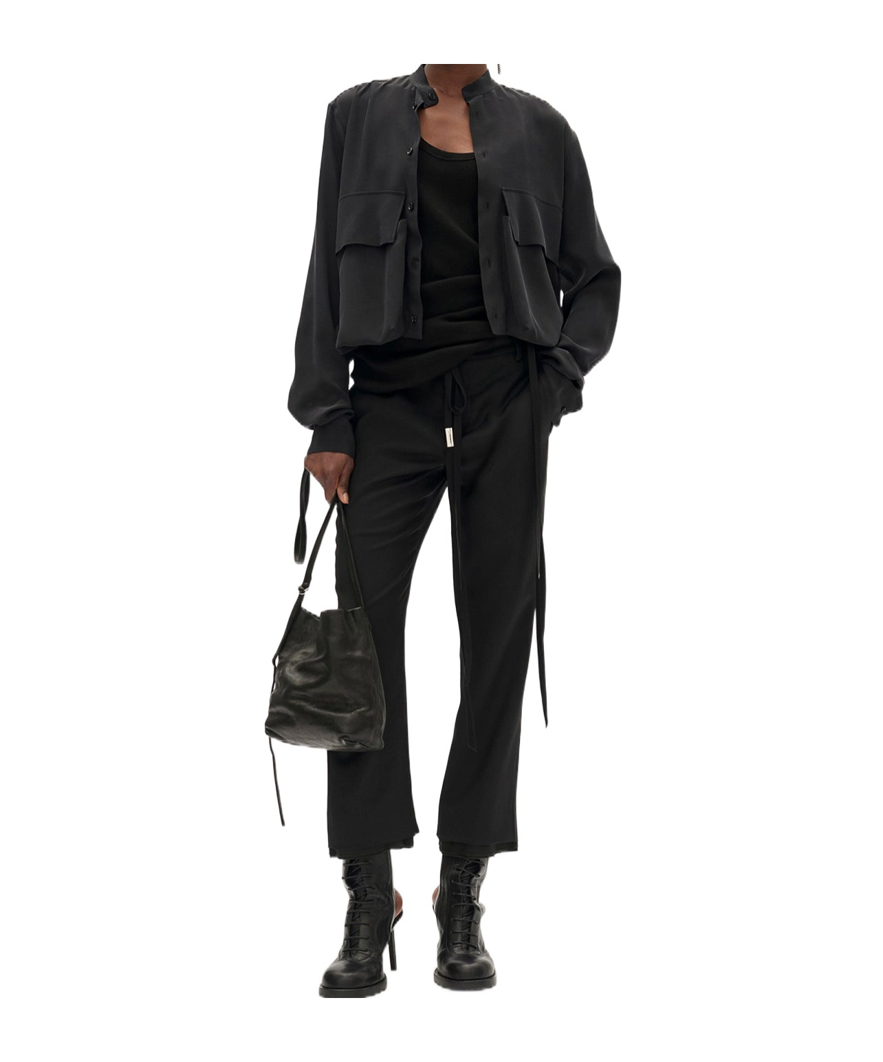 Ann Demeulemeester Rael Cigarette Trousers In Black