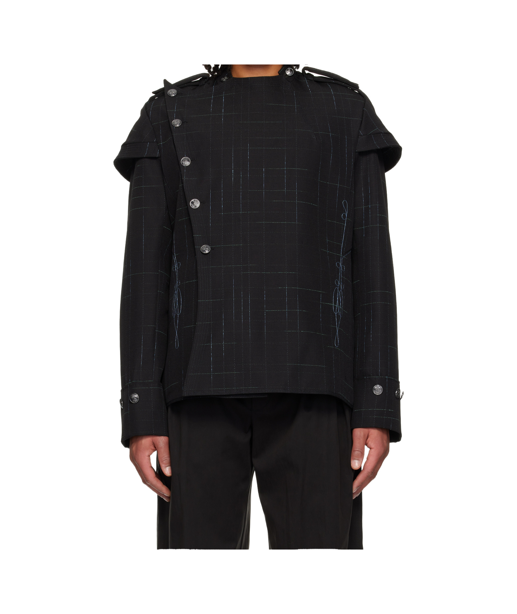 Kiko Kostadinov Black Kormos Military Blazer In Black