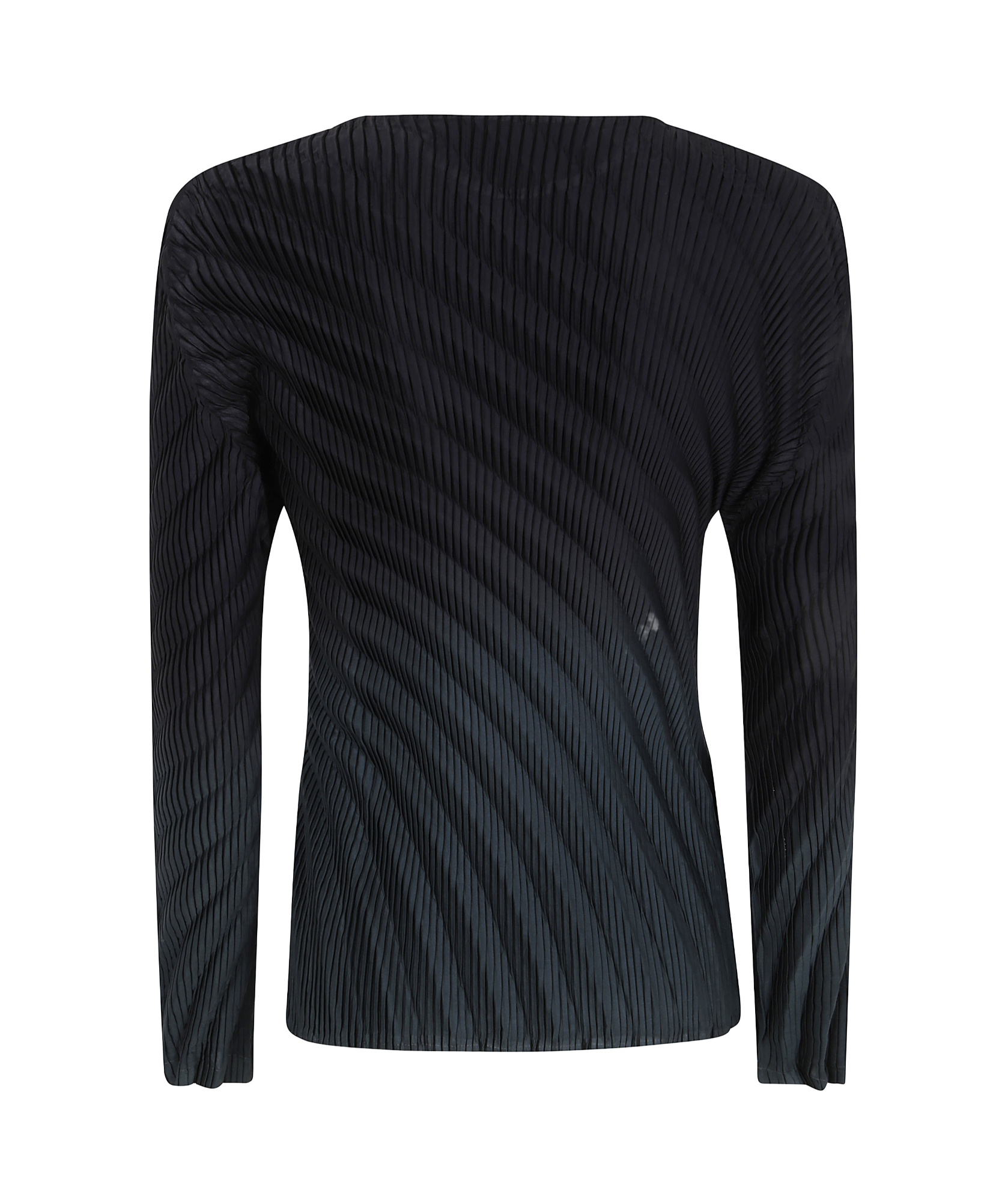 Issey Miyake Pleated Blouse In Black