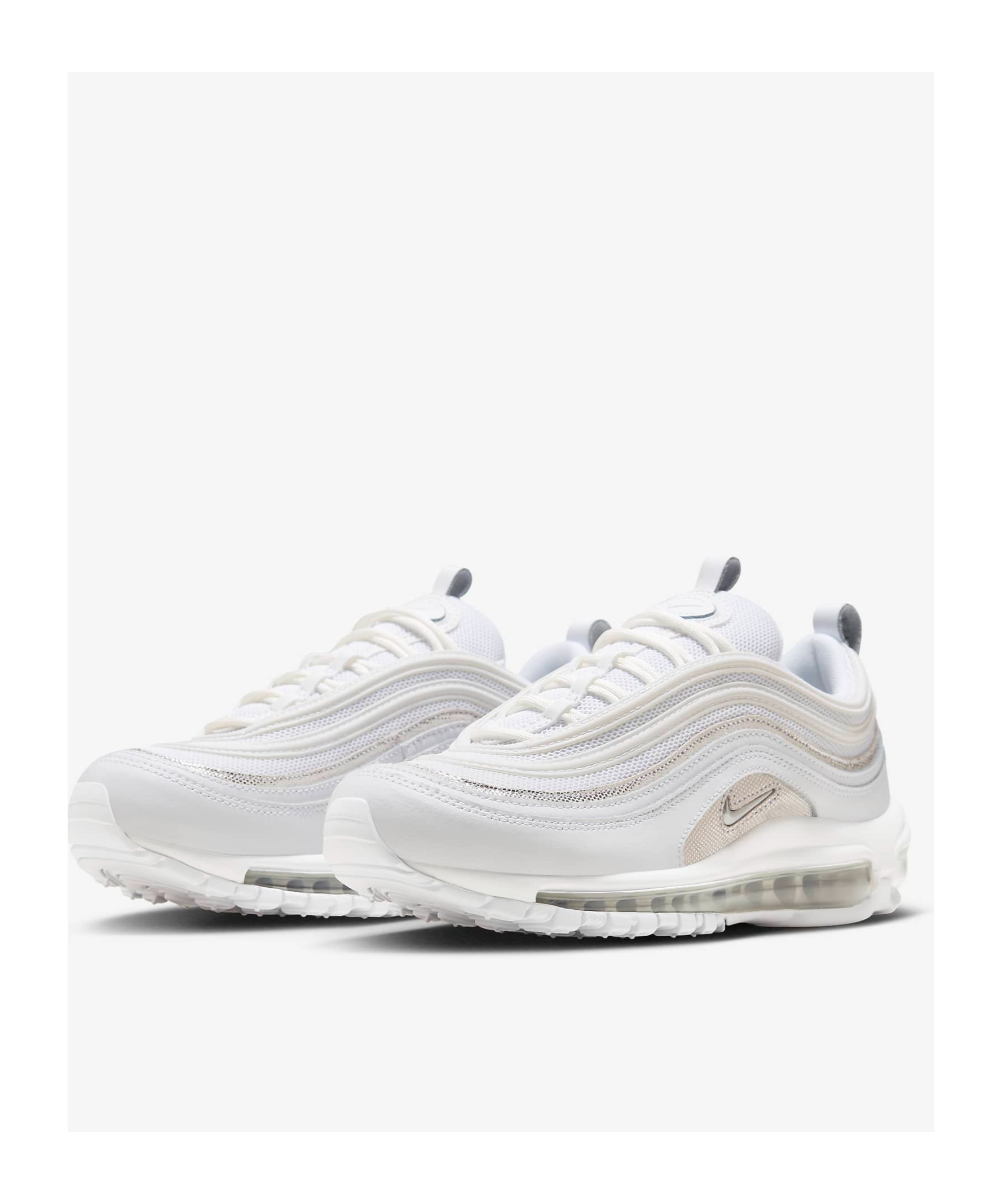 Nike Air Max 97 'metallic Silver' Sneakers In White