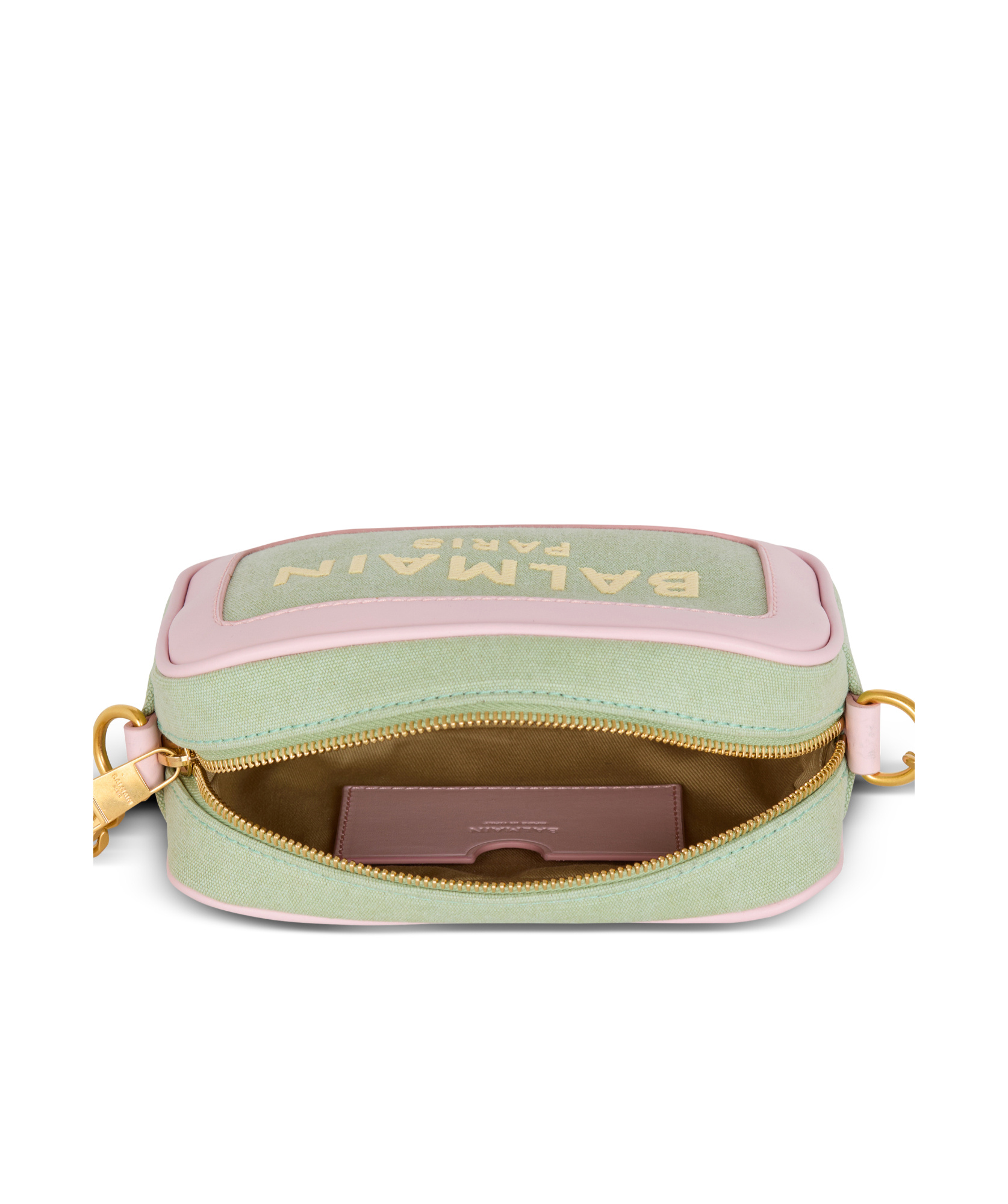 Balmain B-army Canvas Camera Bag In Pink