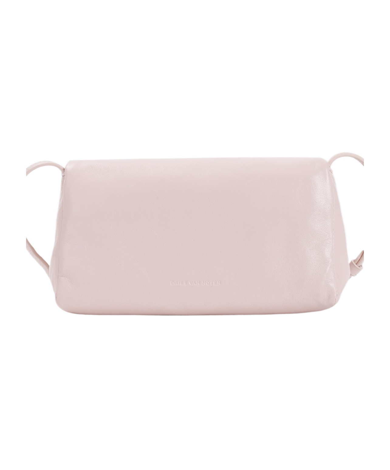 Dries Van Noten Shoulder Bag With Pleated Detail And Sophisticated Leather Finish In Pink