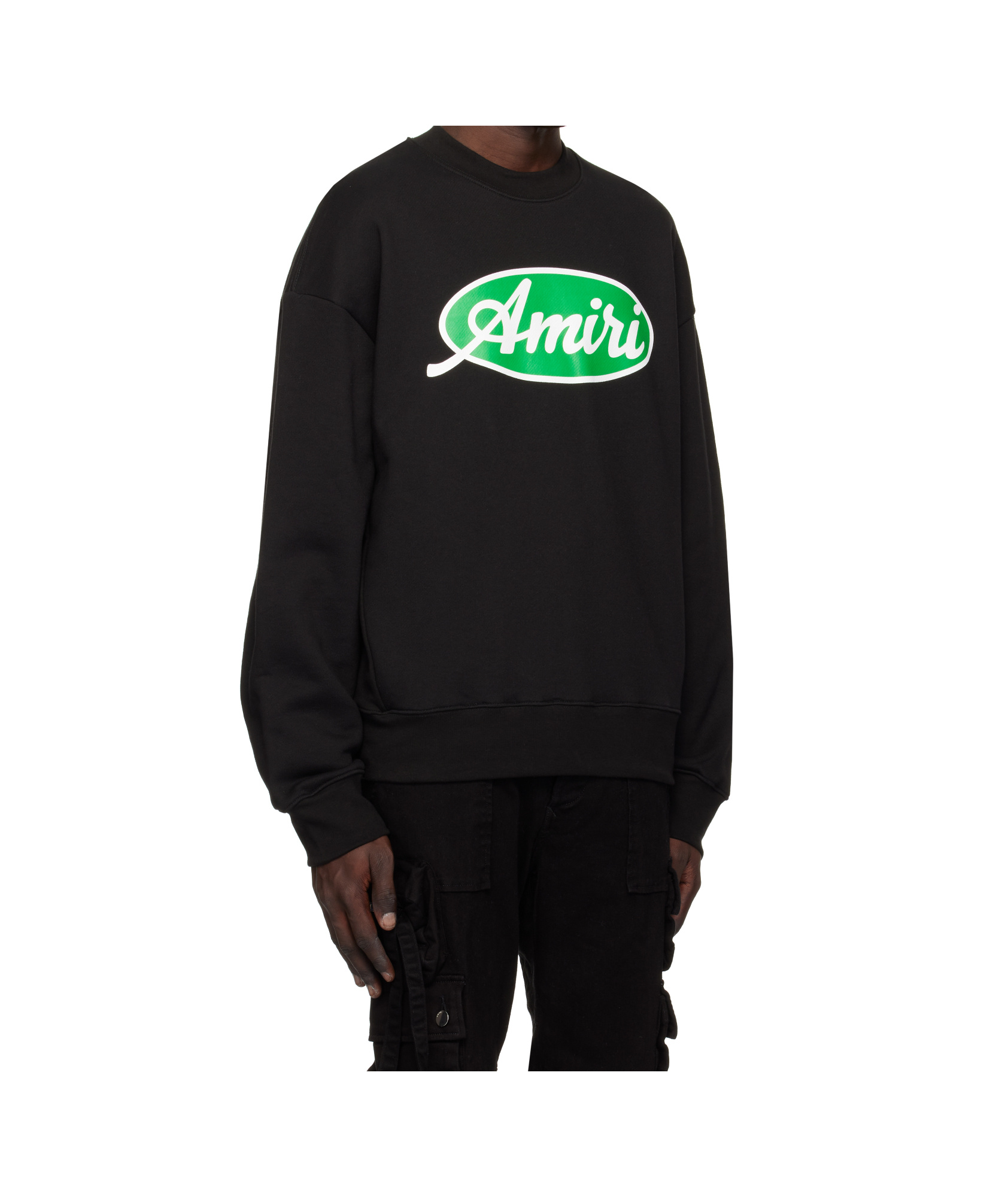Shop Amiri Black '' Oval Oversized Sweatshirt