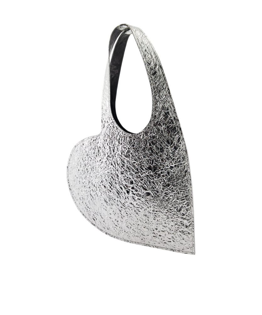COPERNI COPERNI METALLIC EFFECT MINI HEART TOTE BAG 