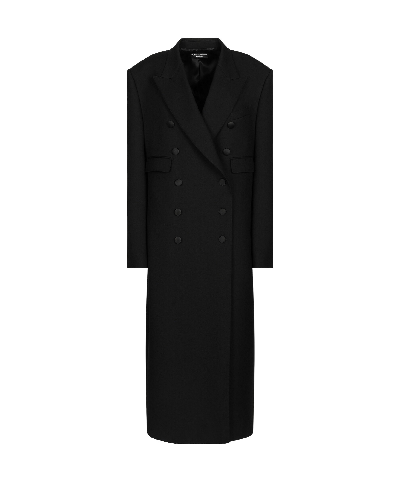Dolce & Gabbana Wool Gabardine Double-breasted Coat - Women's - Silk/virgin Wool In Black