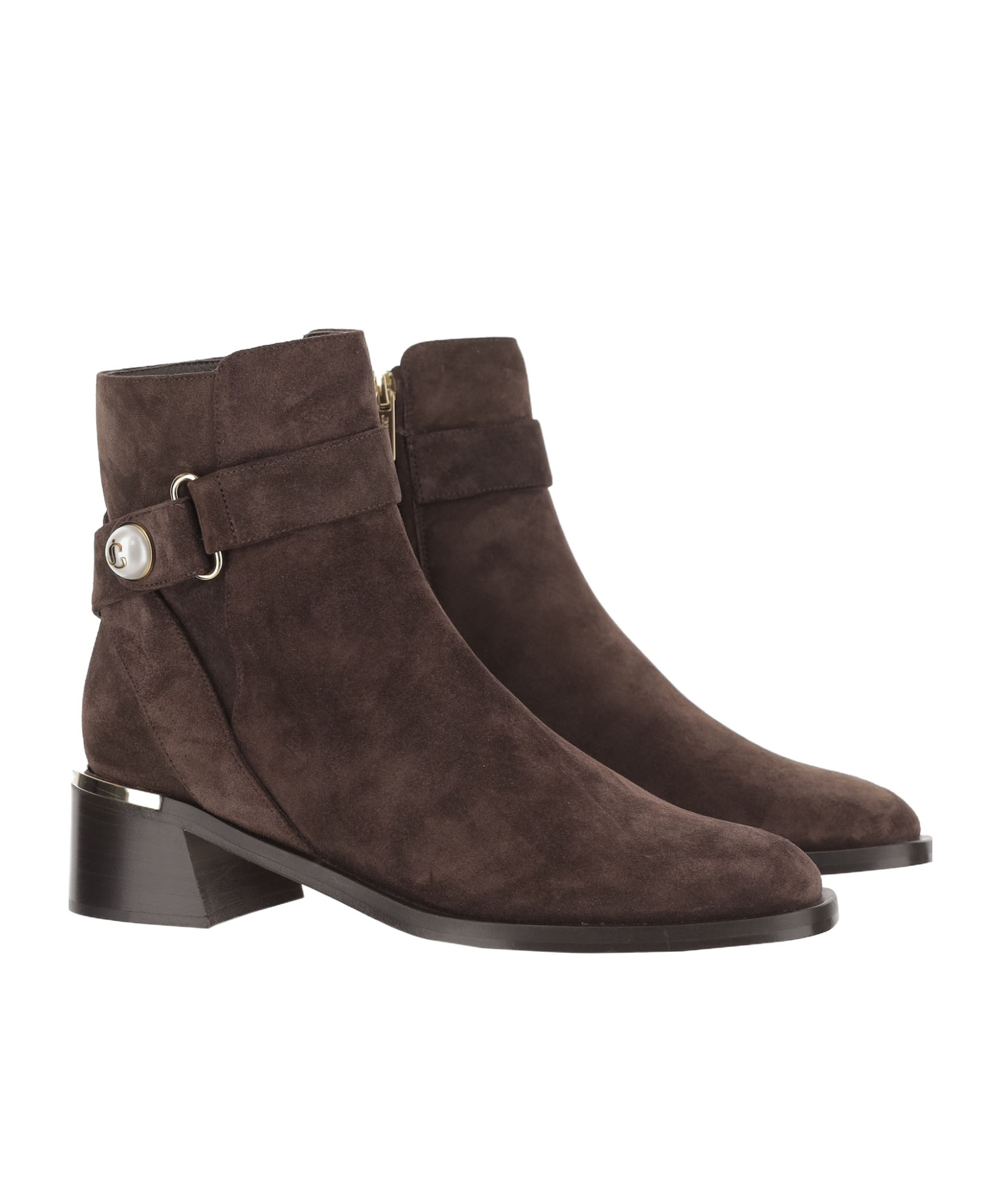 Jimmy Choo Noor 45 Suede Boots In Brown