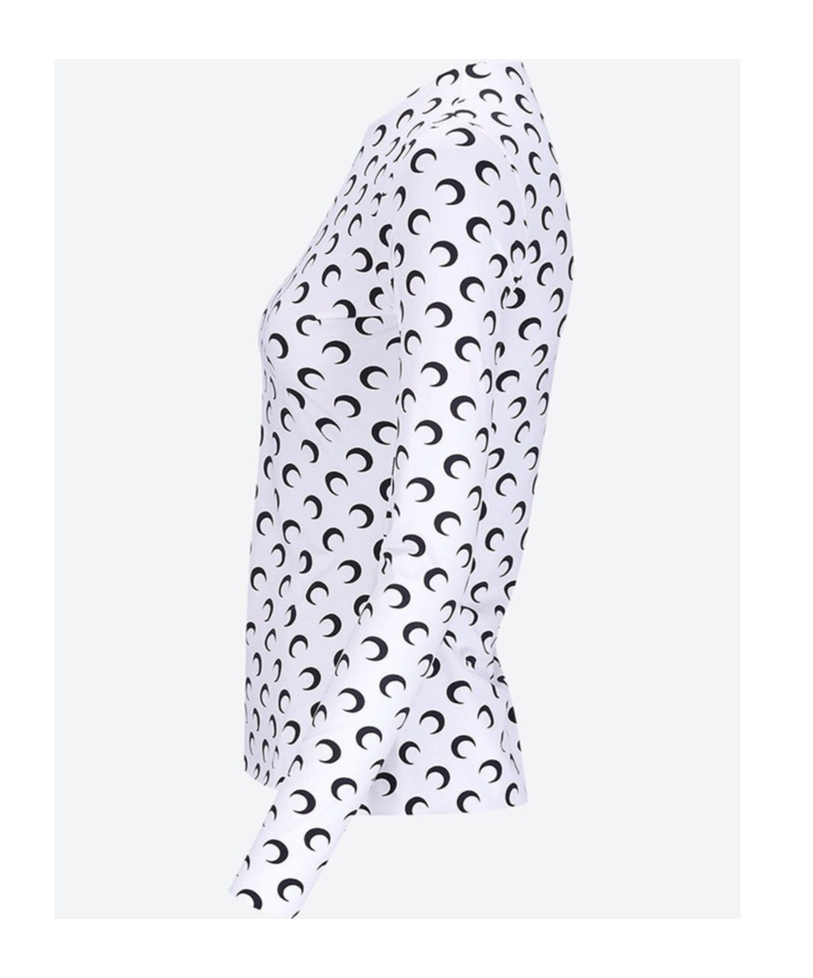 Marine Serre All-over Moon Printed Top In White