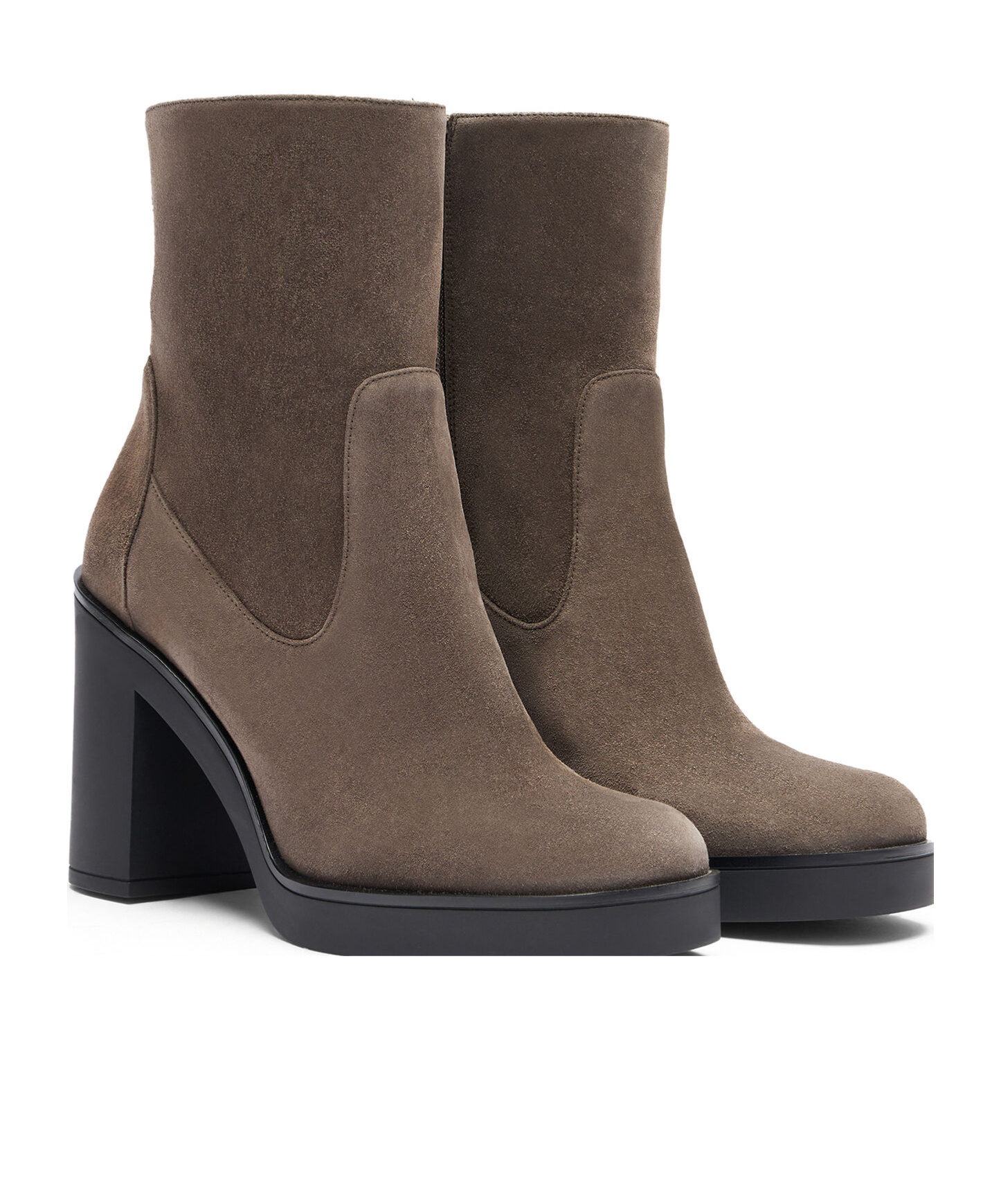Stuart Weitzman Betenny 80 Zipper Ankle Boots In Brown
