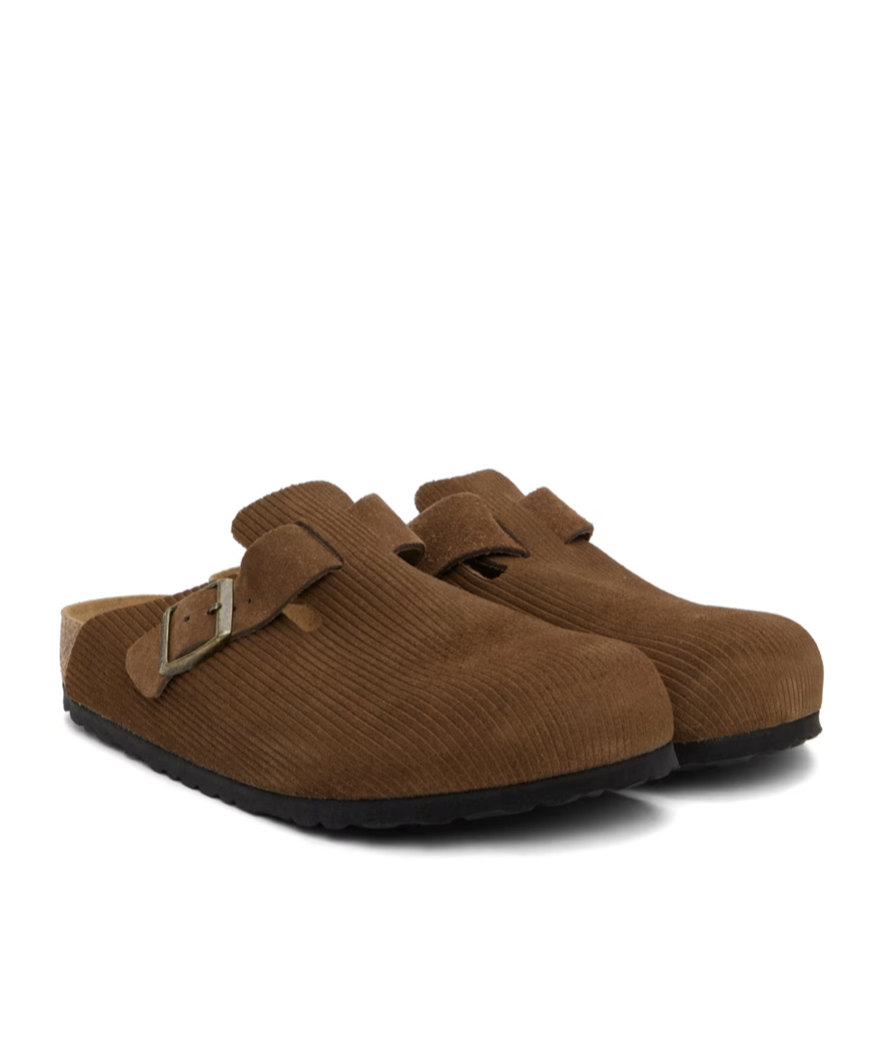 Birkenstock Regular Boston Muller Shoes In Brown