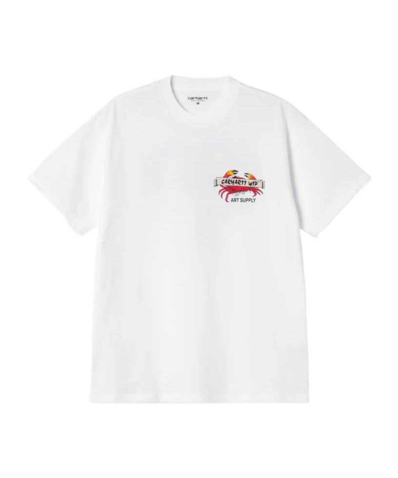 Carhartt Short Sleeve Crab Paint T Shirt White In White