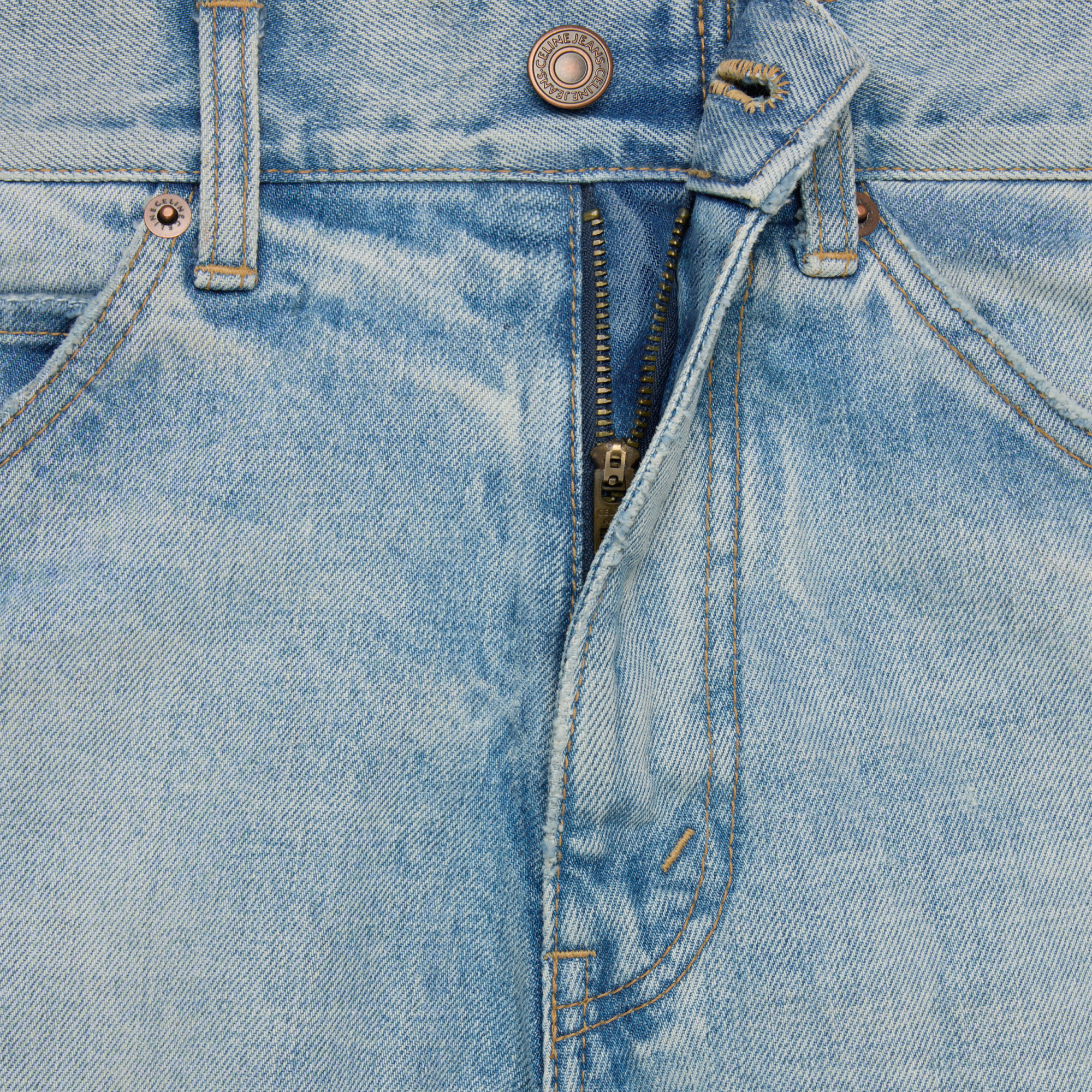 Celine Belt-loop Jeans In Blue