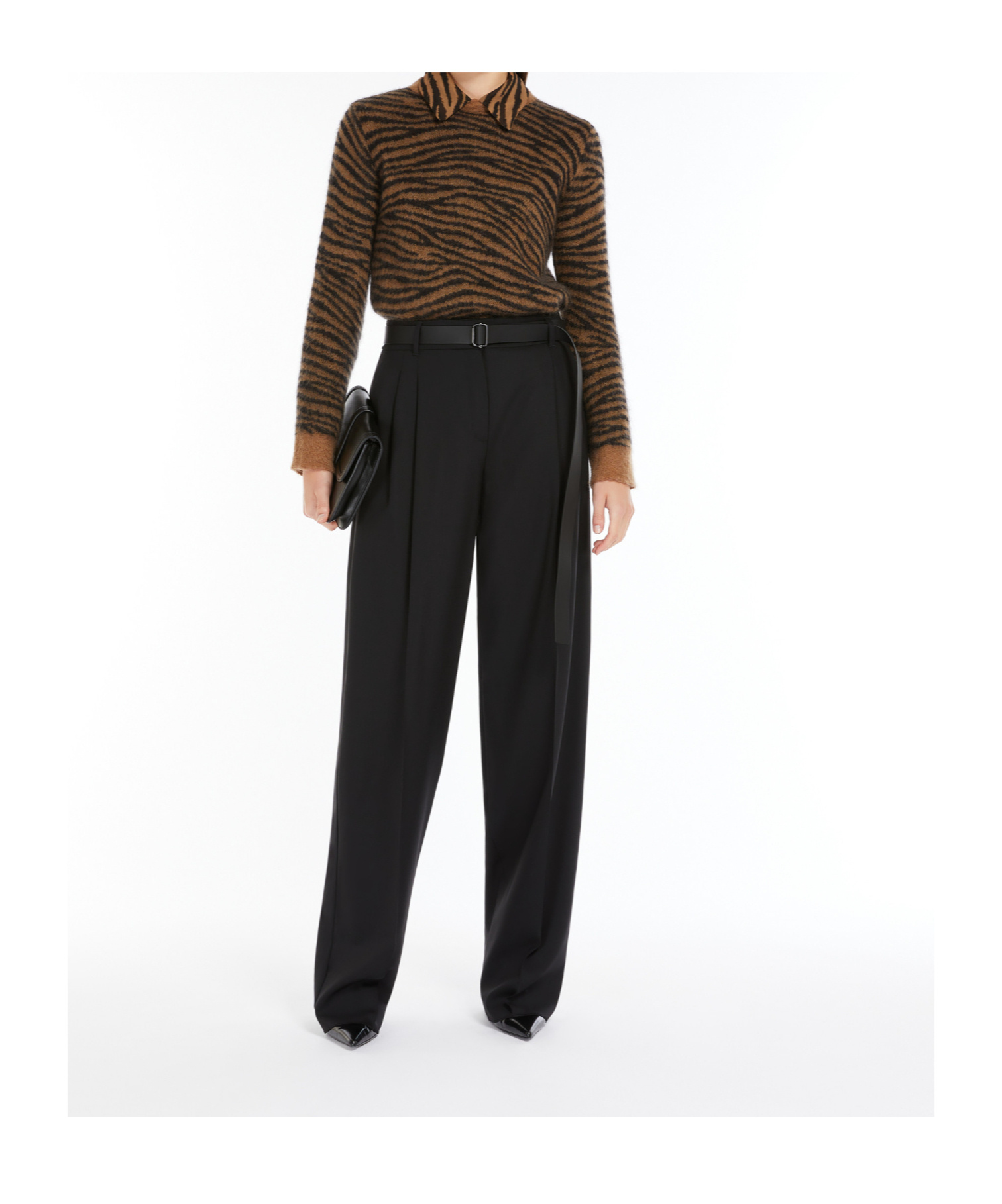 MAX MARA WOOL TWILL TROUSERS