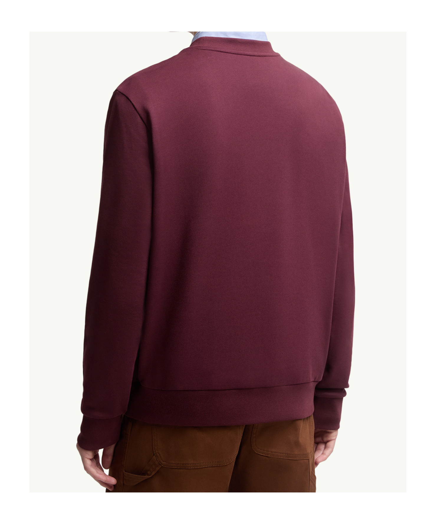 Moncler Maroon Crewneck Logo Sweatshirt In Brown