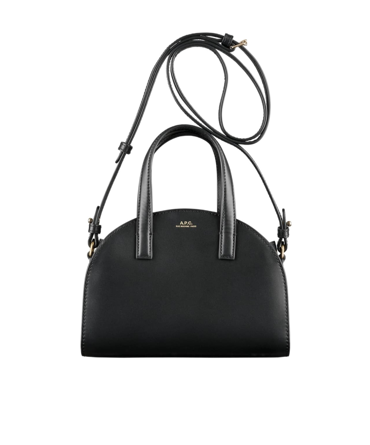 Apc A.p.c. Curved Silhouette Tote Bag In Black