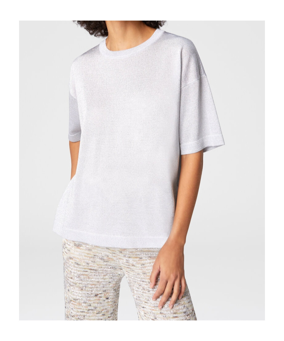 Shop Missoni Oversized Crewneck Sweater In White