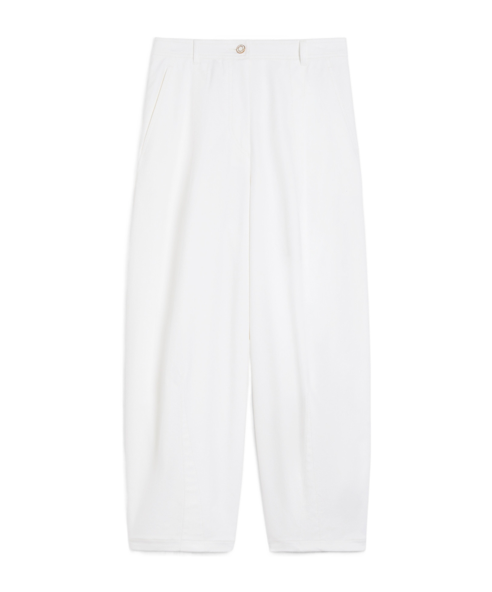 Max Mara Belt-loop Casual Pants In White