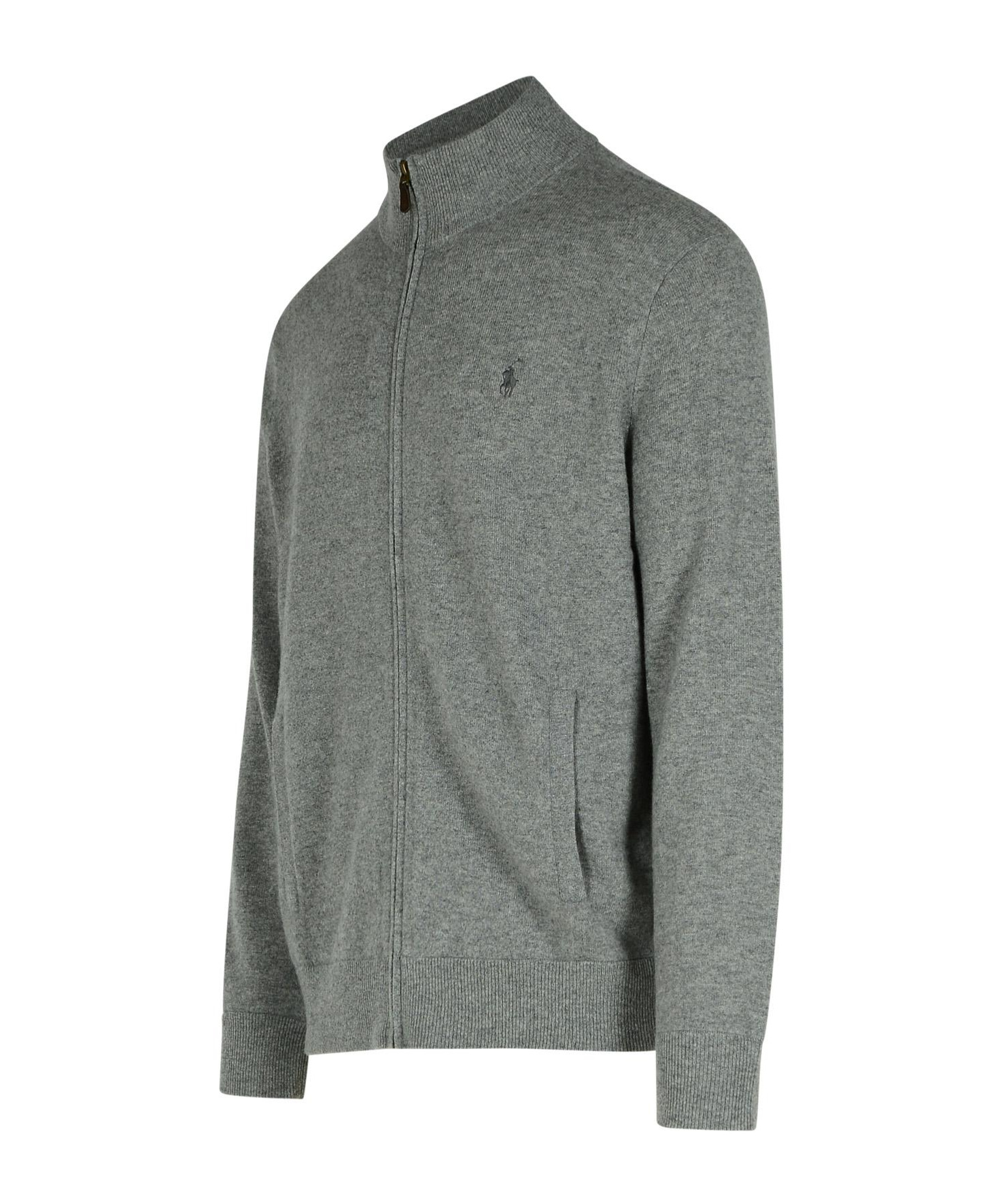Shop Polo Ralph Lauren Polo Pony-embroidered Sweater In Gray