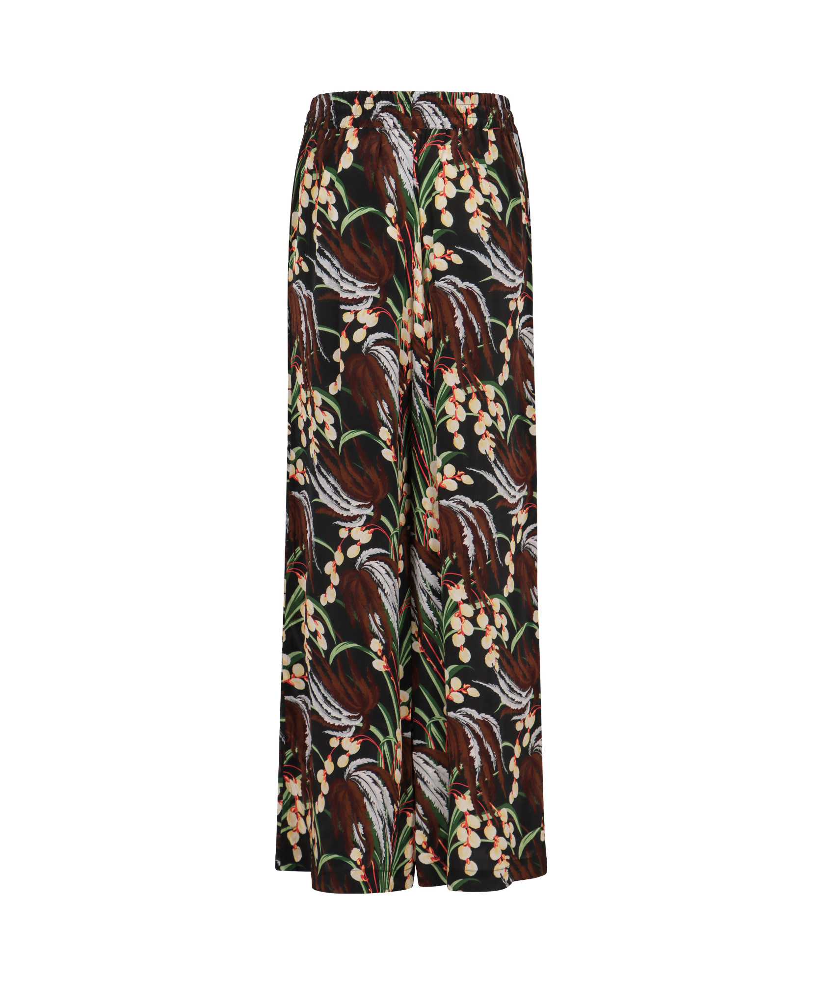 P.a.r.o.s.h Printed High-rise Trousers In Black