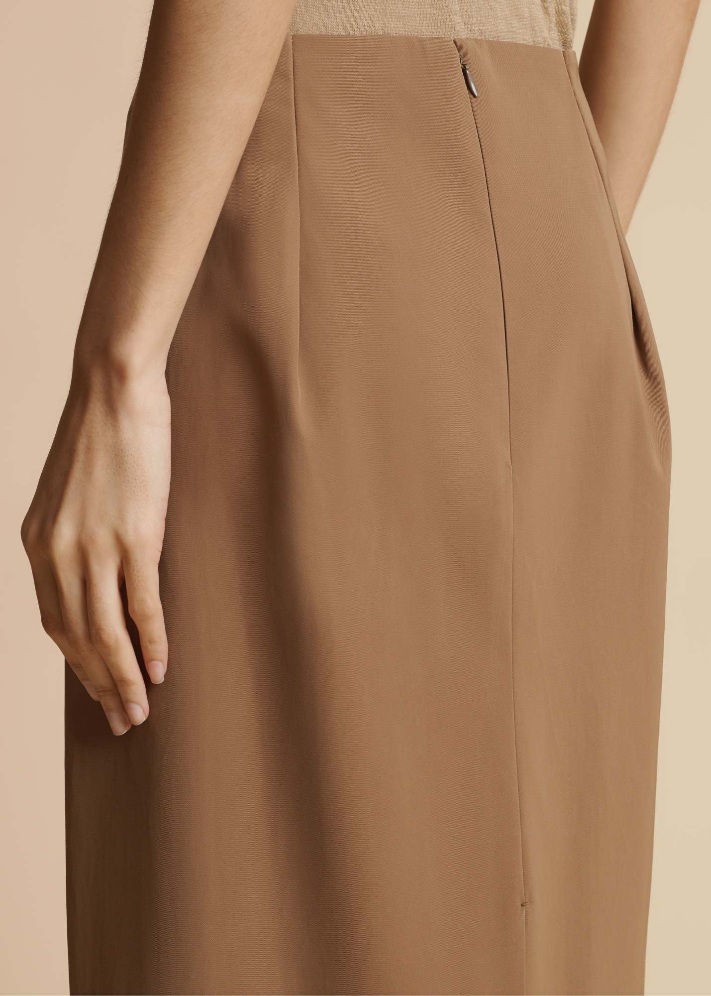 Khaite Lauson Maxi Skirt In Brown
