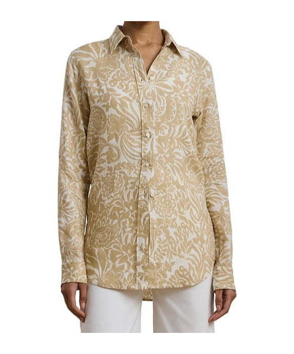 Shop Ralph Lauren Sleeve Button Front Shirt