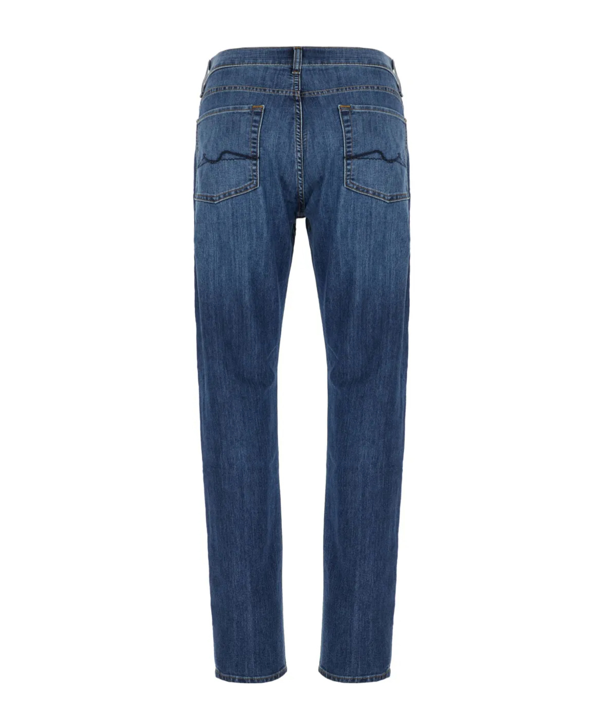 7 For All Mankind Luxe Performance Plus Slimmy Tapered Slim Fit Jeans In Deep Blue In Blue