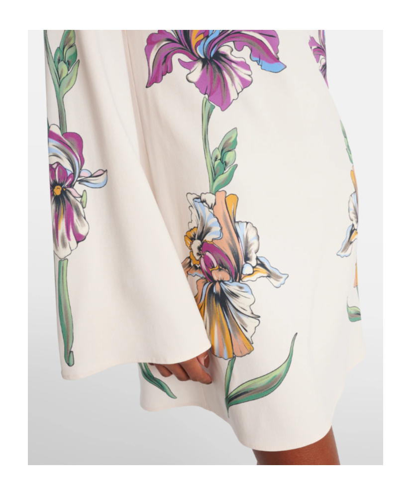 La Doublej Supremes Swing Floral Jersey Minidress In White