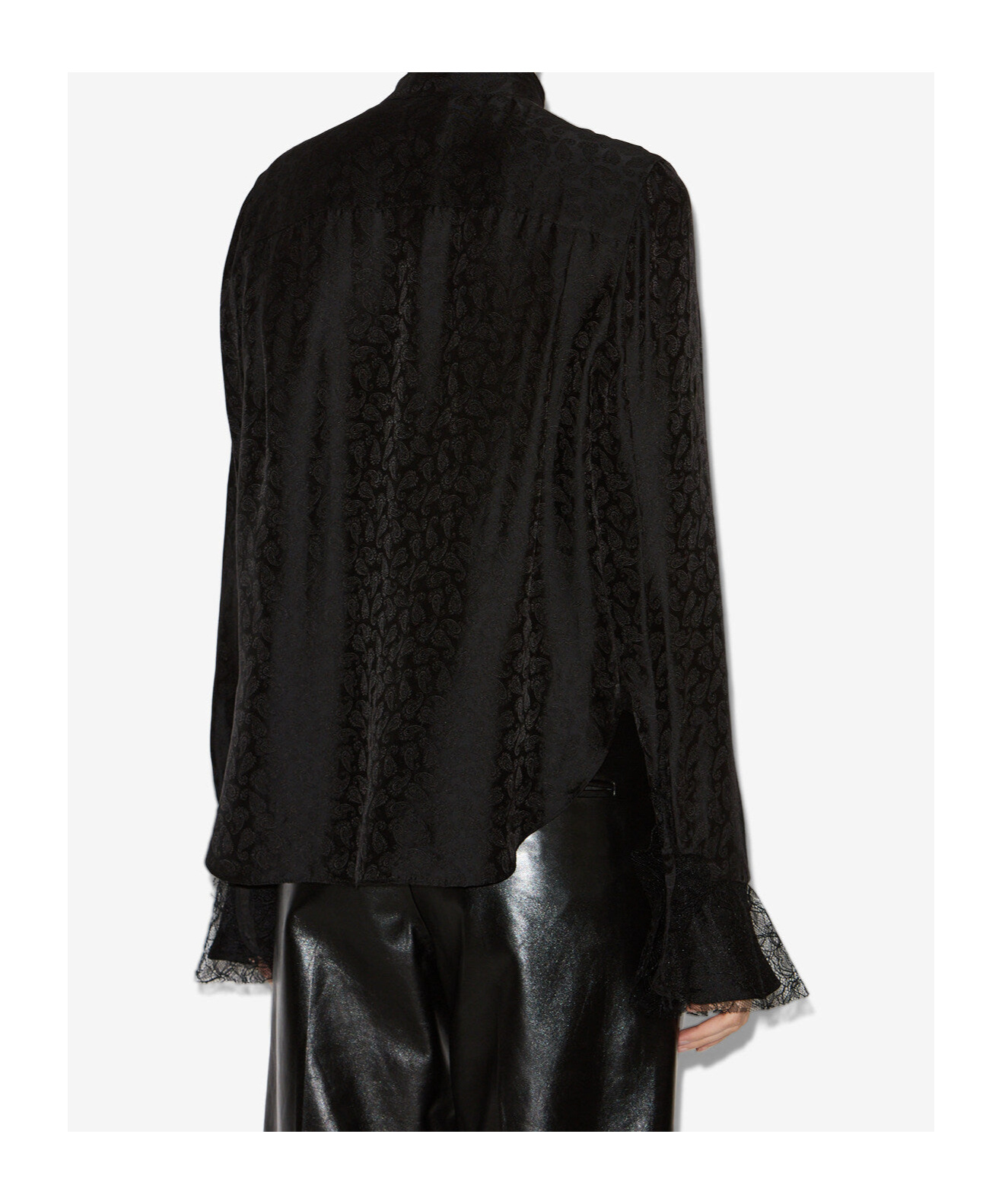 Isabel Marant Scarf Detail Long-sleeve Top In Black