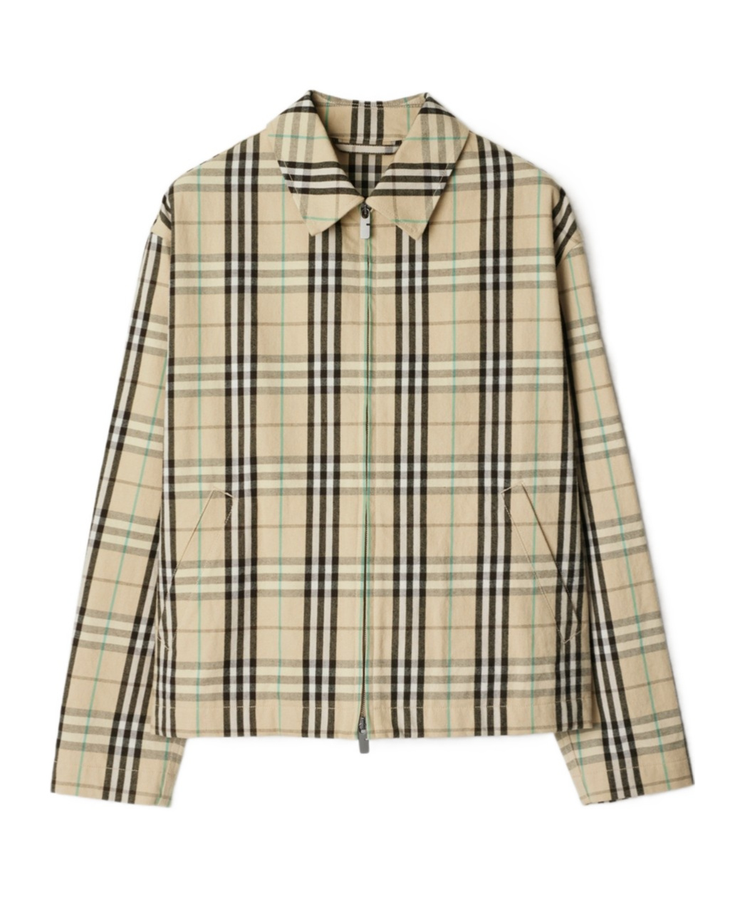 Shop Burberry Vintage Check Cotton Jacket In Nude