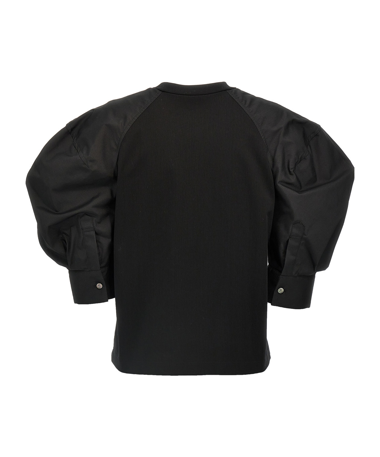 SACAI CONTRASTING-SLEEVES T-SHIRT
