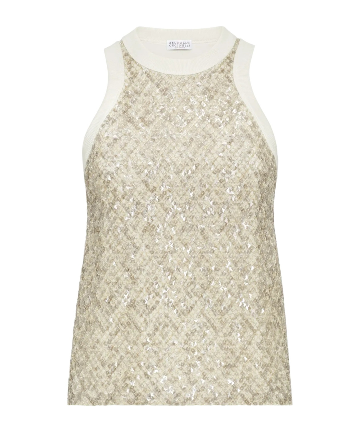 Brunello Cucinelli Round-neck Vest In Nude