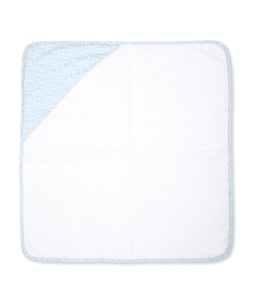 Fendi Double F Pattern Bathrobe And Towel Set In White